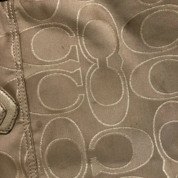 Coach gold poppy signature large bag